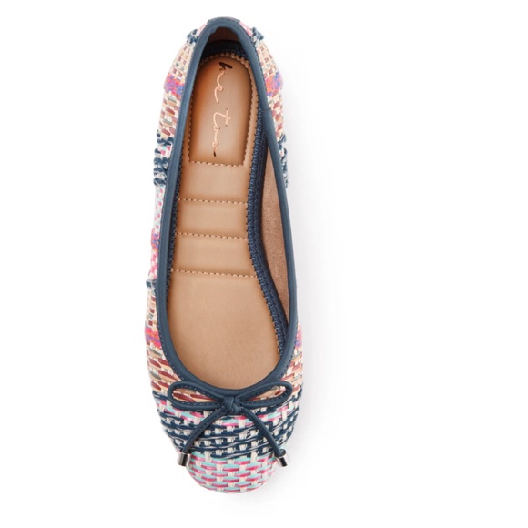 ME TOO ORIGINALS Saylor Flat in Blue Multi Raffia - Size 8 - NWT New - Picture 2 of 8